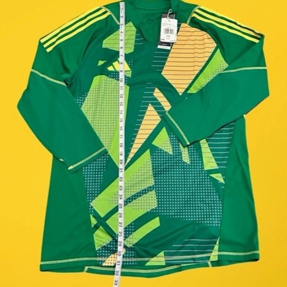 Adidas Tiro 24 Pro Goalkeeper Jersey Green Yellow Slim Fit Men's 2XL IS5350 - Picture 6 of 9